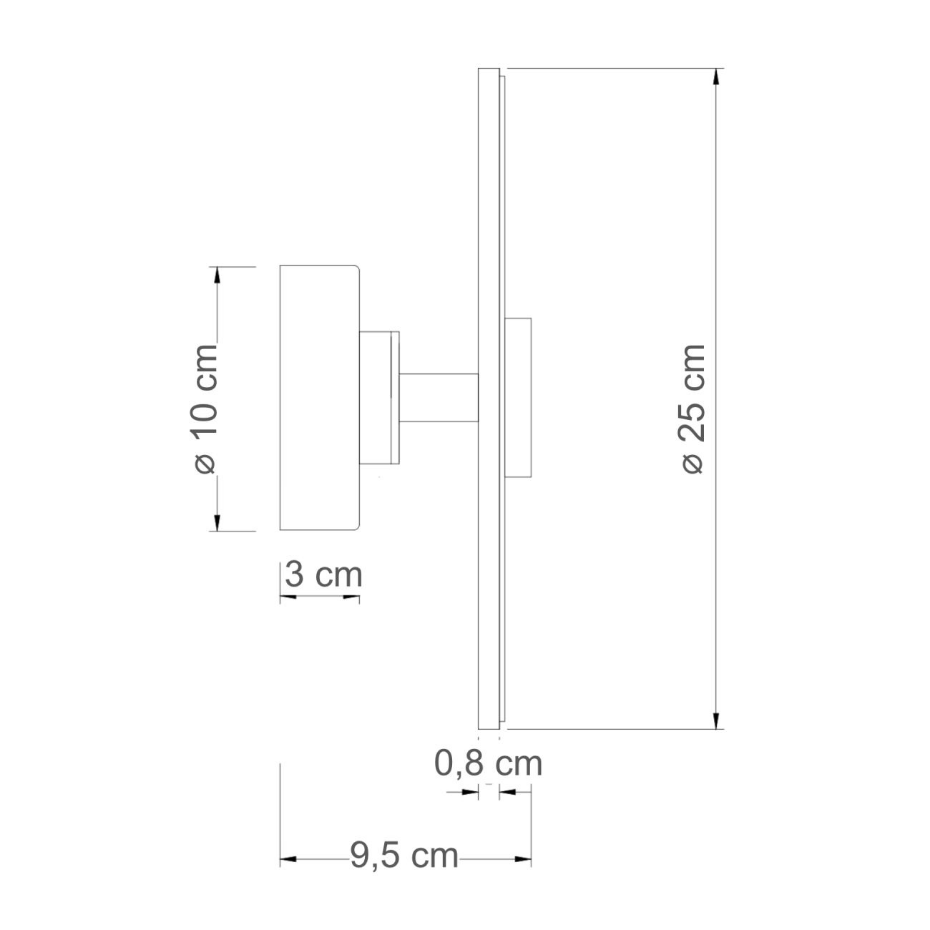 Applique LED disque en albâtre - LUNÉA