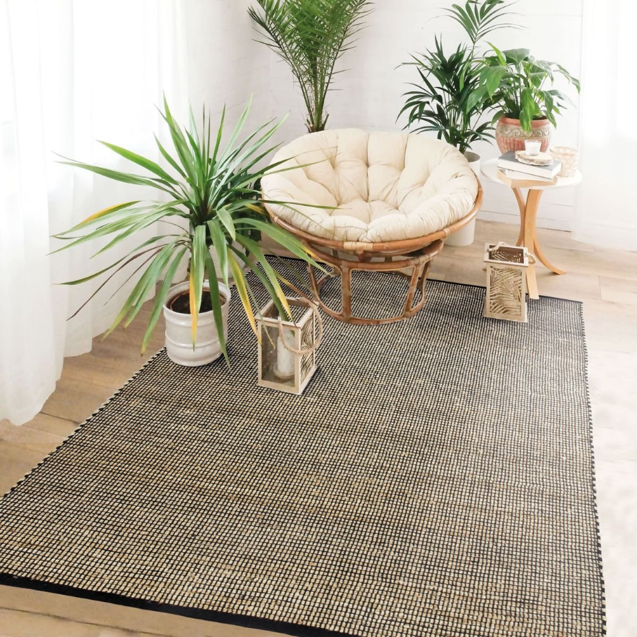 Tapis tissé en jute et coton JUTE COTON