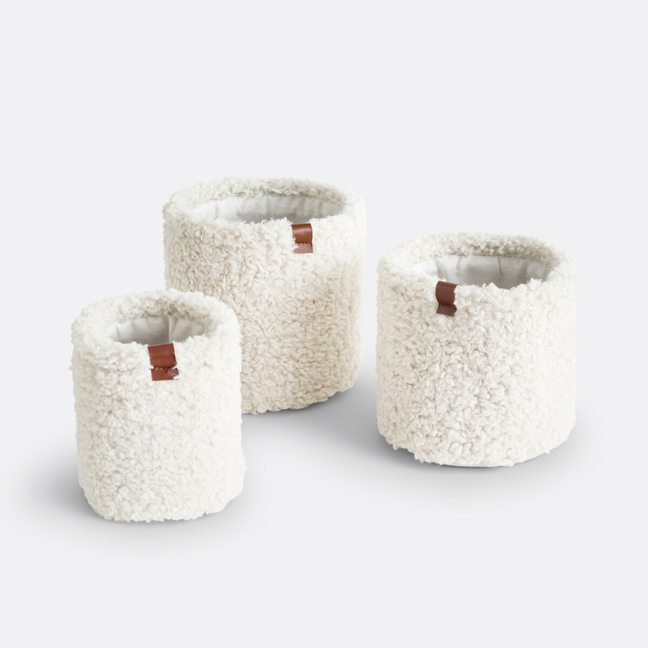 Lot de 3 paniers ronds, Boklio