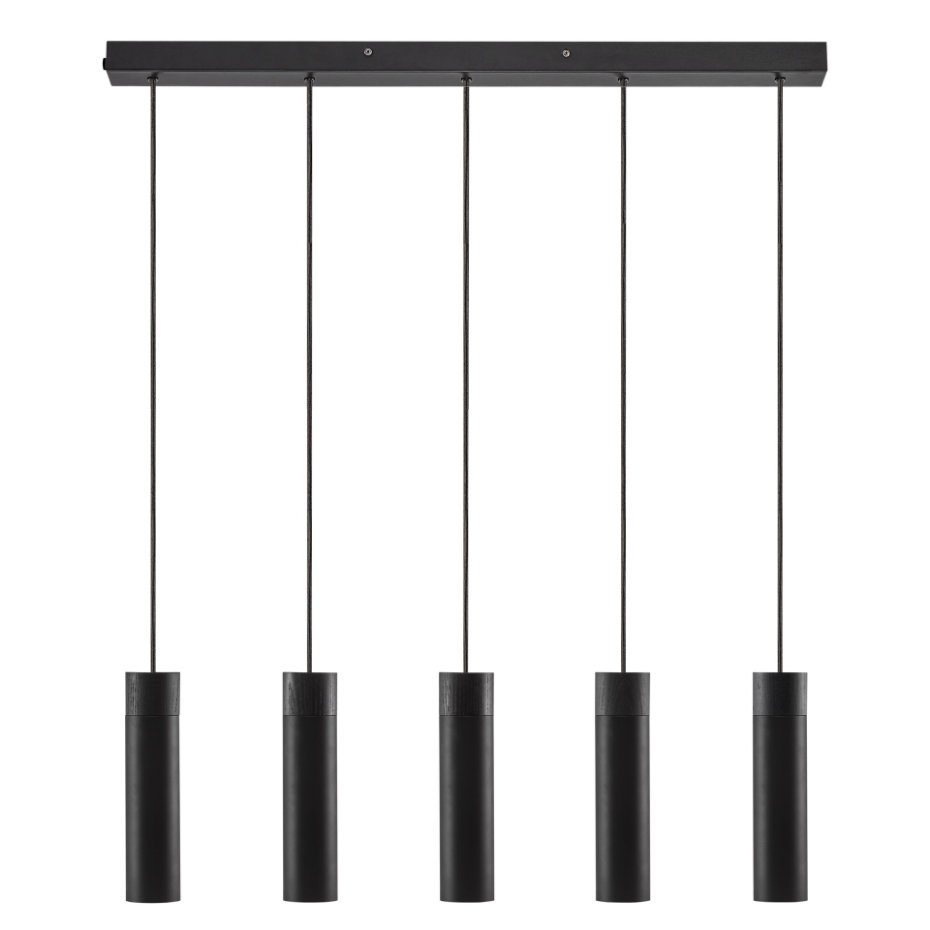 Suspension Tilo 5-Spot  Métal Noir ,  H. 24,6 - IP20 - GU10 /  Nordlux Intérieur
