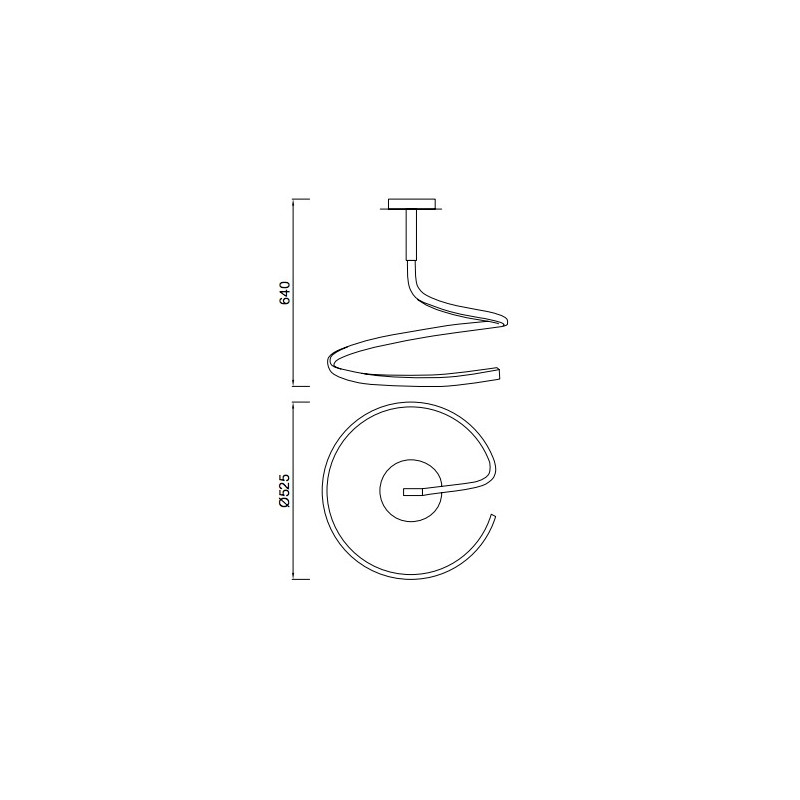 Suspension en métal design, NUR