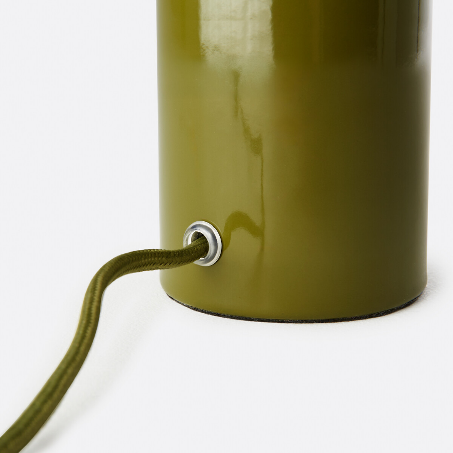 Lampe opaline et métal fer H27,5 Agathilda