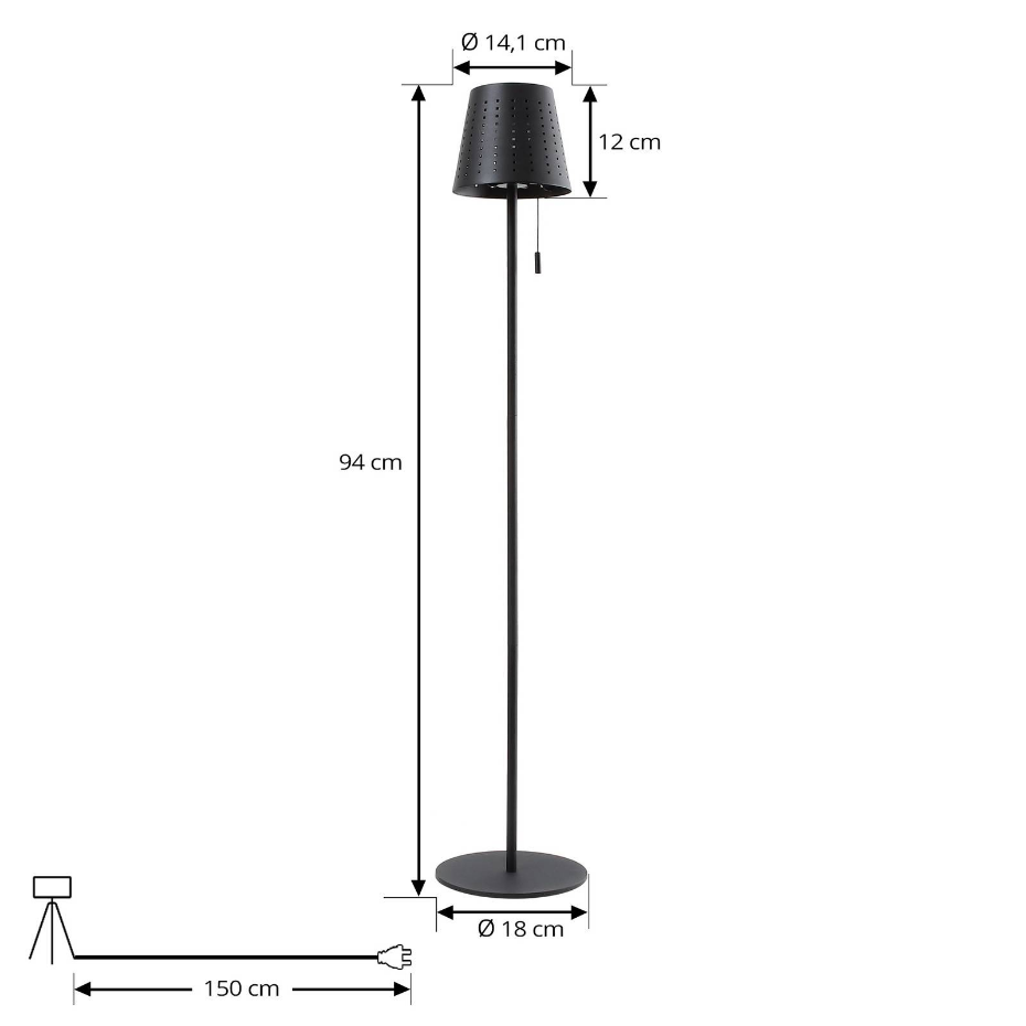 Lampe solaire en métalLED, Hilario