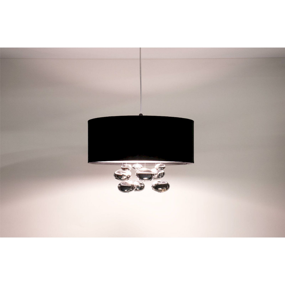 Suspension ronde en tissu avec boules Bubble Light
