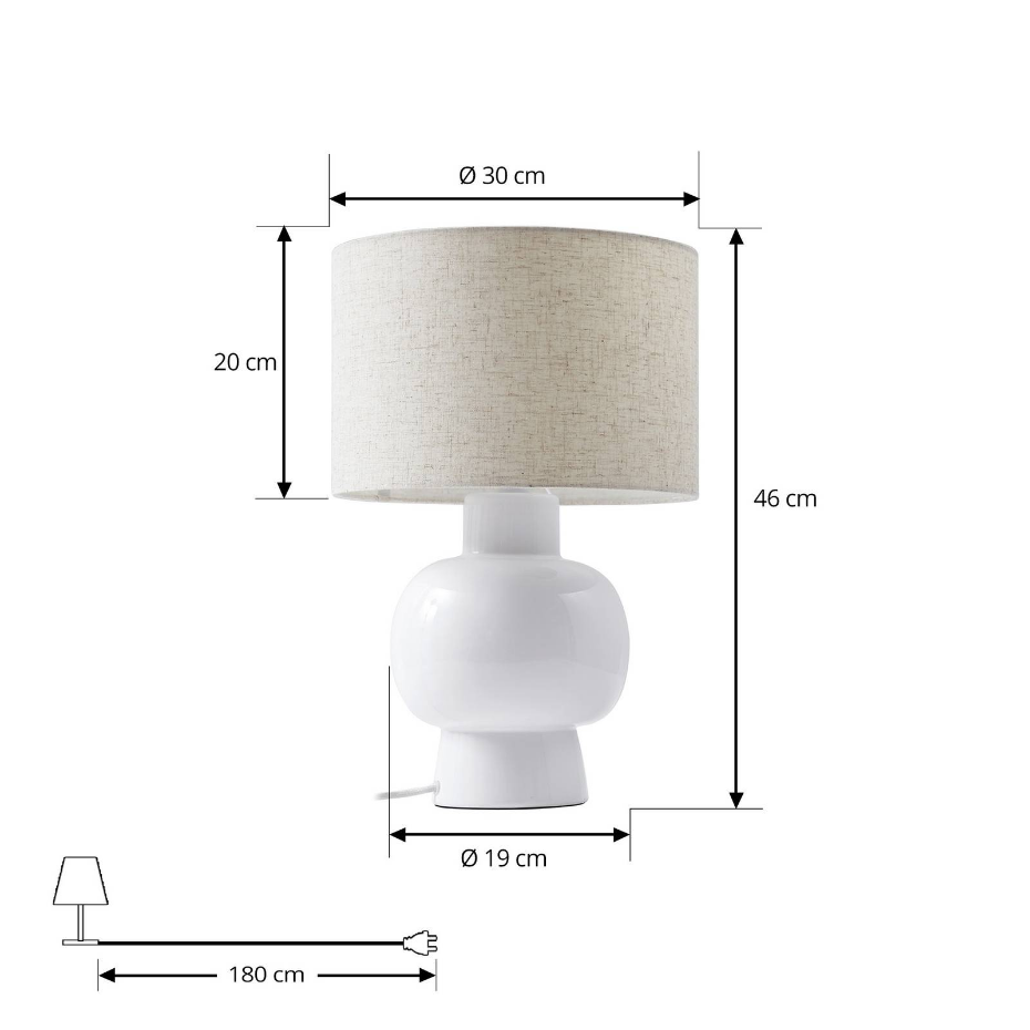 Lampe à poser en textile scandinave, Arved