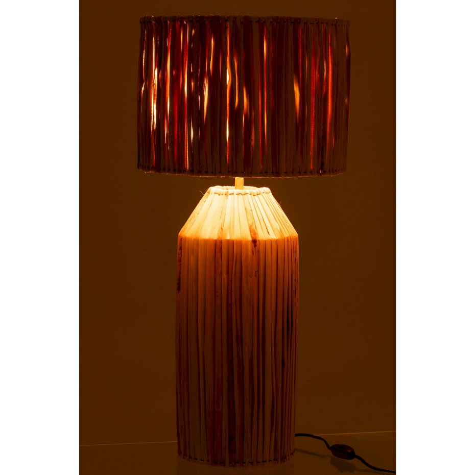 Lampe de salon en fibre naturelle feuille de bananier Ulysses