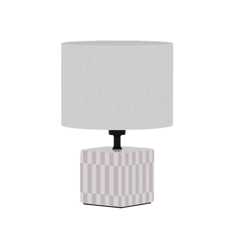 Petite Lampe à poser en Céramique & Abat-jour Lin-MANET PETIT