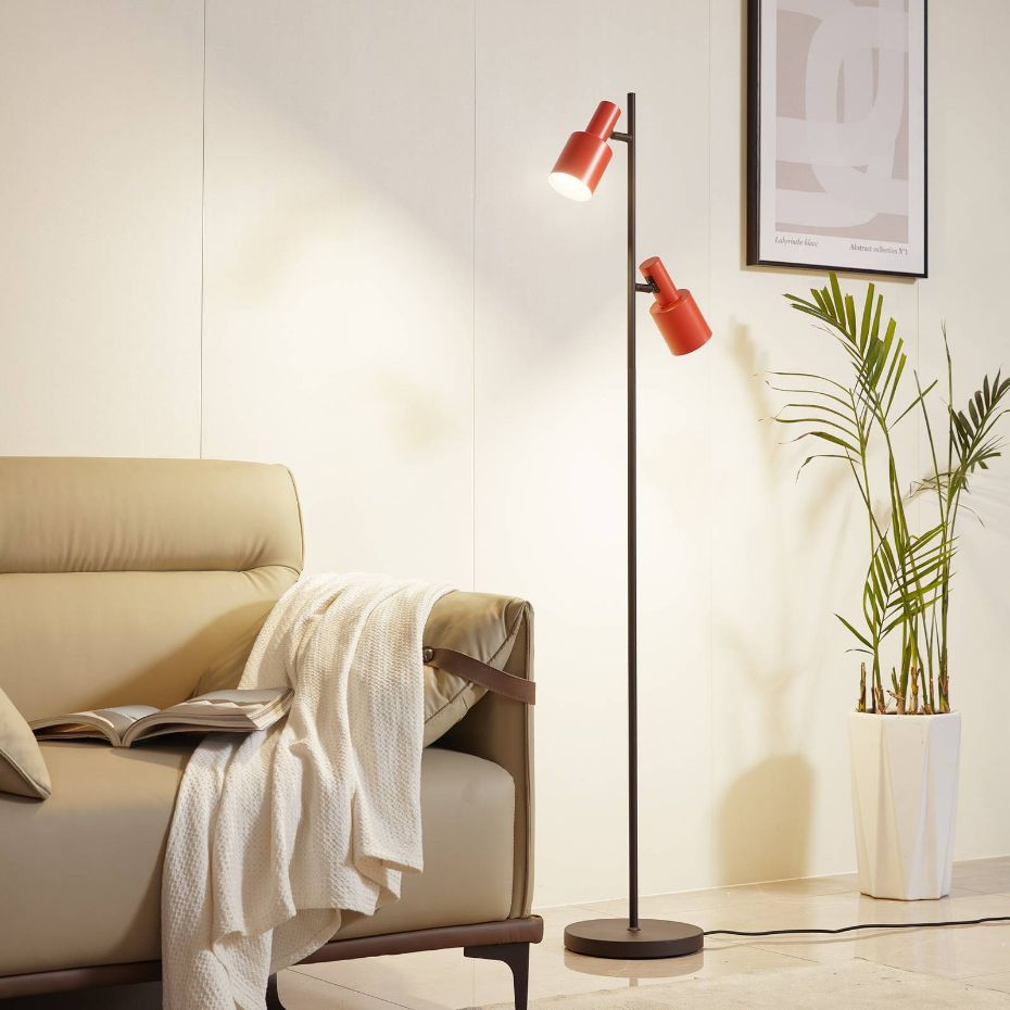 Lampadaire en métal moderne, Ovelia