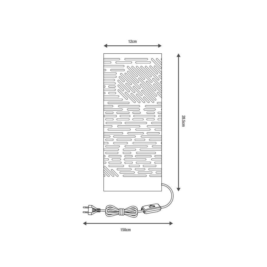 Lampe de table en métal, SLOTS