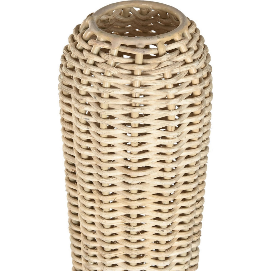 Lampe en rotin et fer forme organique Tropical