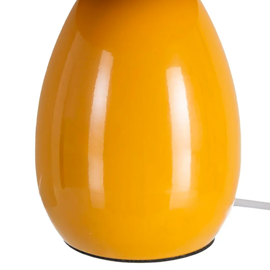 Lampe à poser champignon métal jaune 24x24x25.5cm