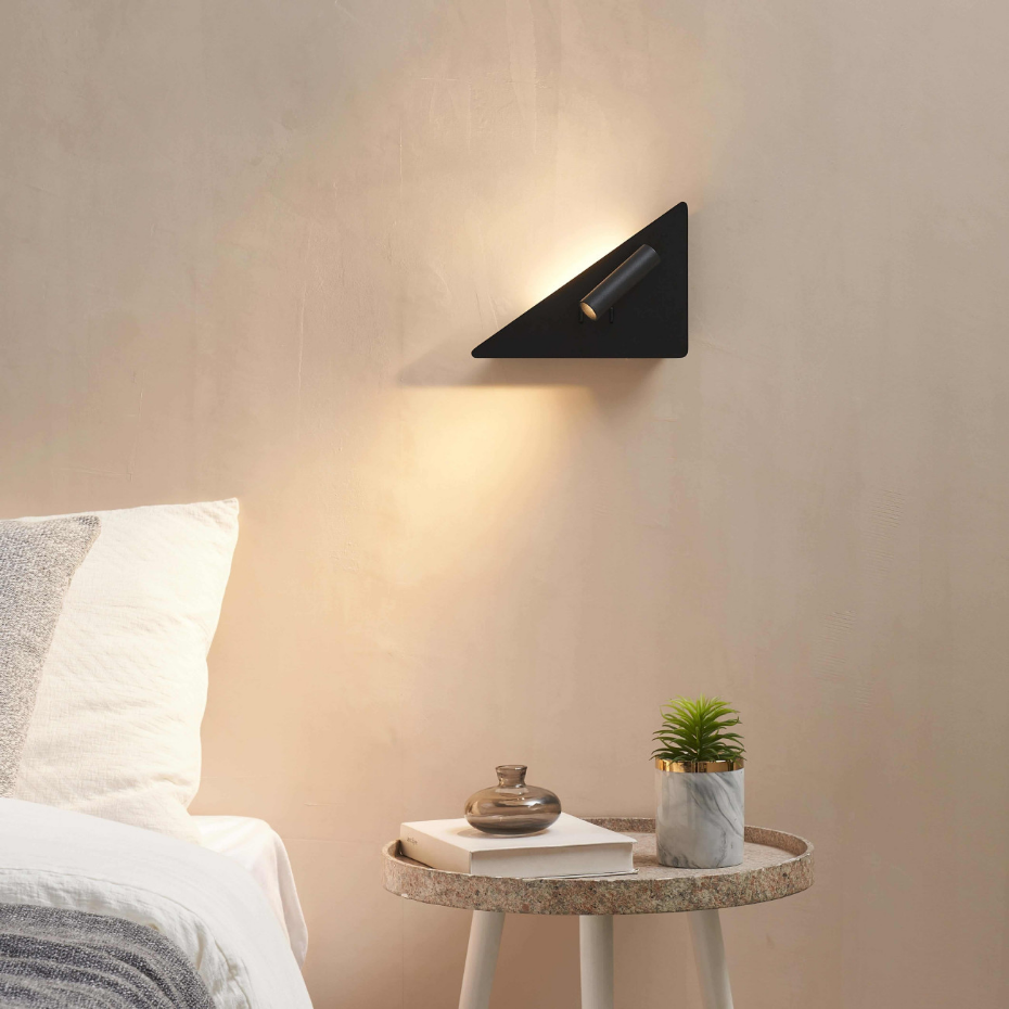 Applique triangle liseuse droite LED - ELARIS