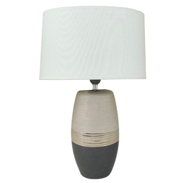 Lampe moderne tons gris et or