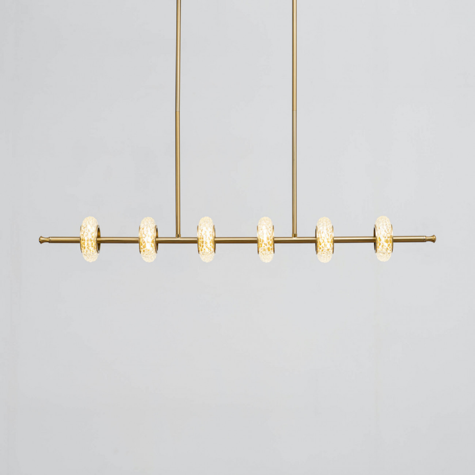Suspension verre anneaux luxe - CASSANDRA