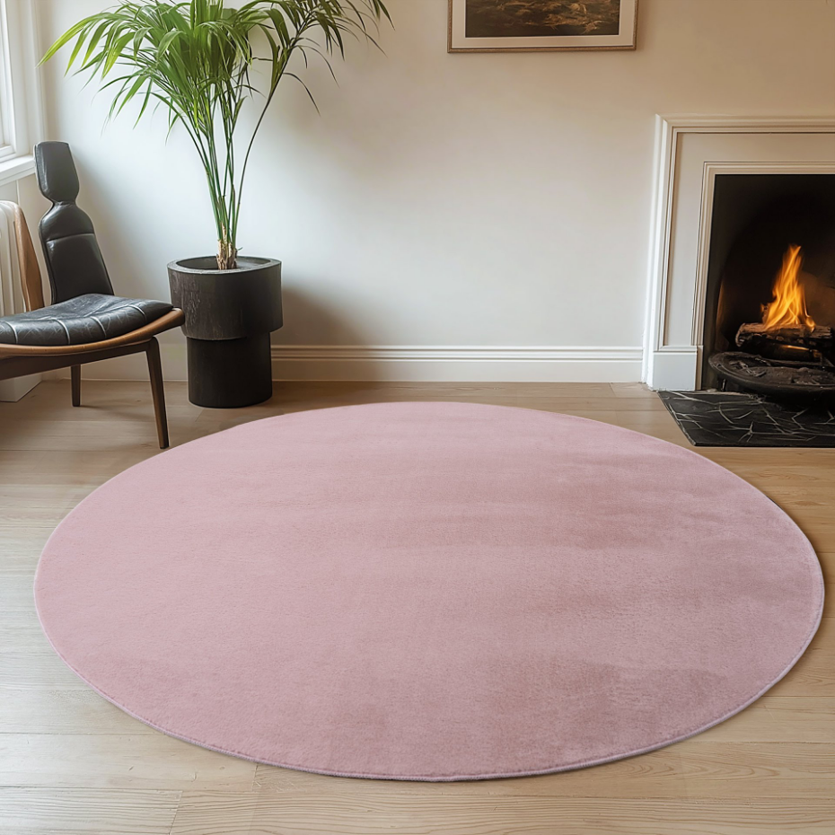 Tapis de salon uni doux ALBA