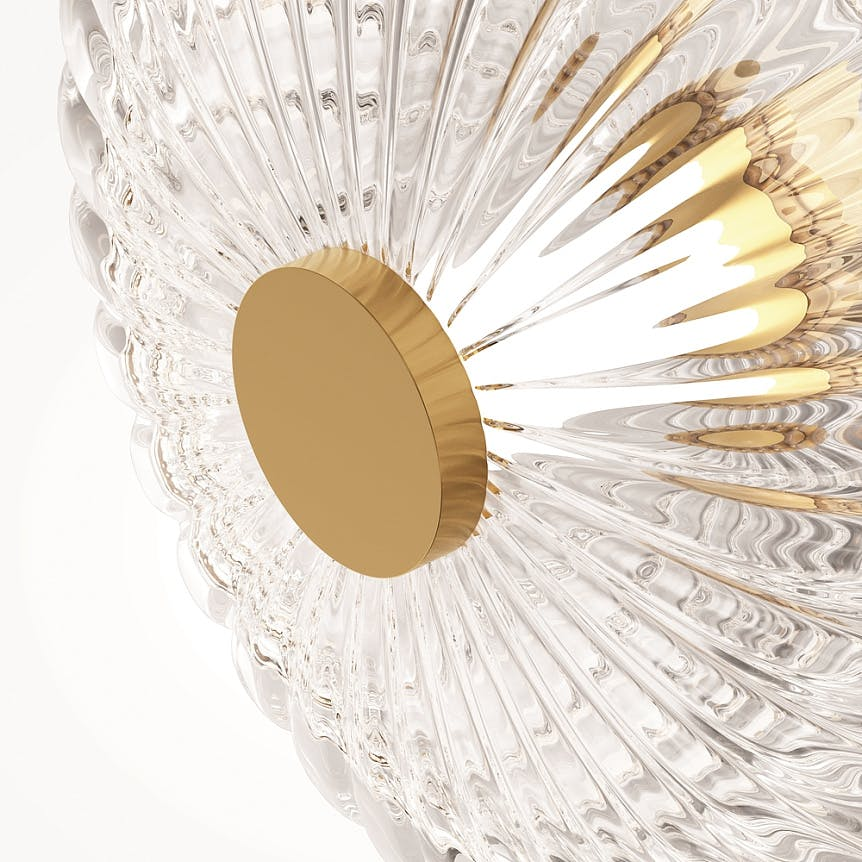 Applique moderne - barre de perles ciselées en verre BELLA