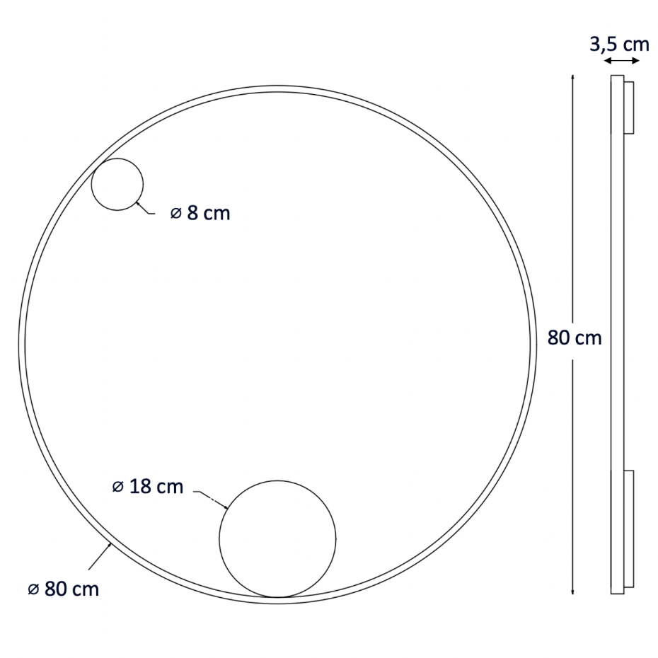 Éclairage LED circulaire doré - CEIRA