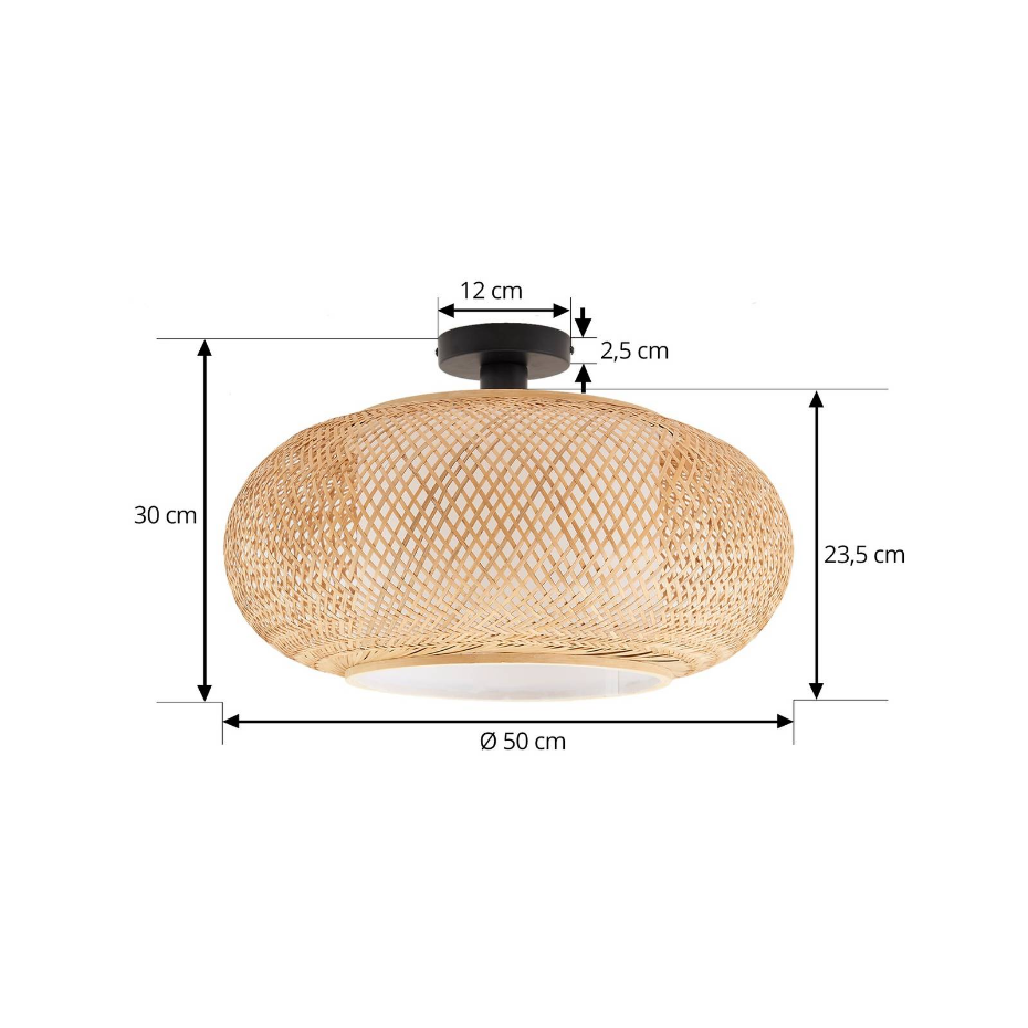 Plafonnier en bambou traditionnel, Romaine