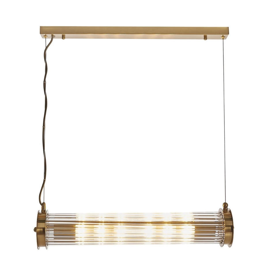 Lustre tube simple en métal finition laiton doré TUBES