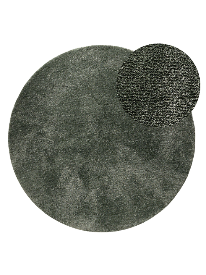 Tapis rond à poils longs lavables MELVIN