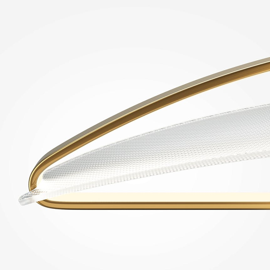 Suspension design LED blanc & or - forme soucoupe AVA