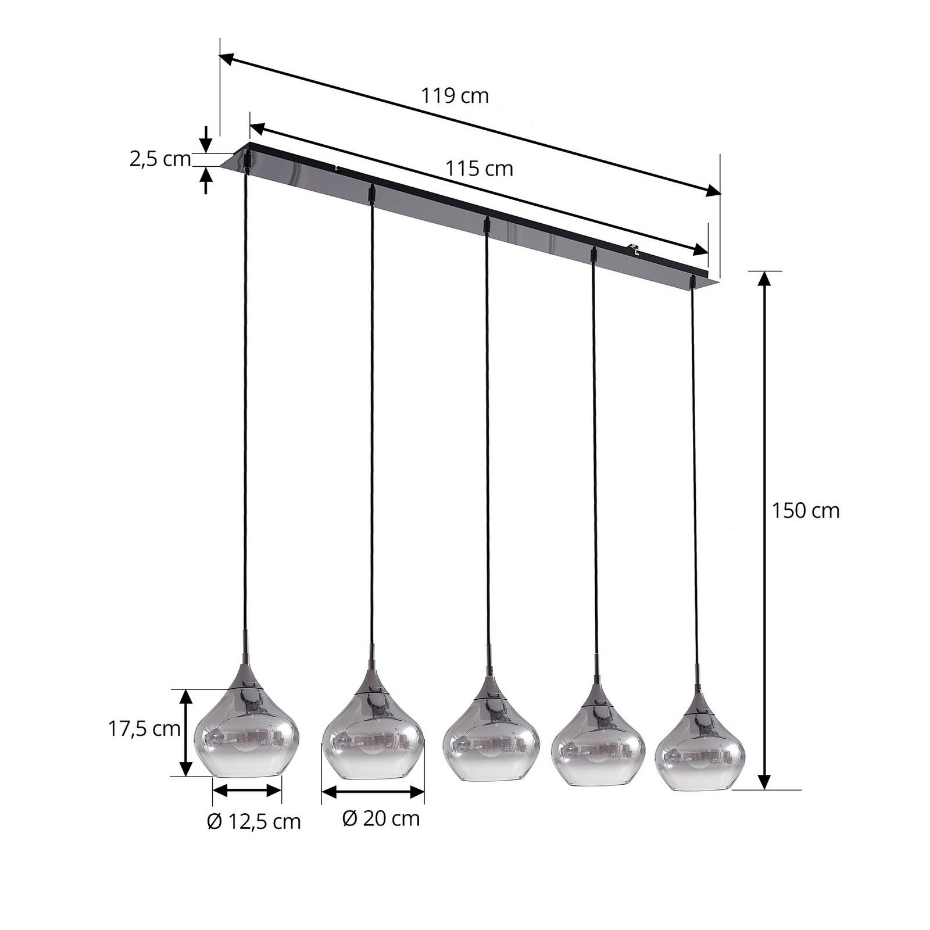 Suspension en verre moderne, Jarven