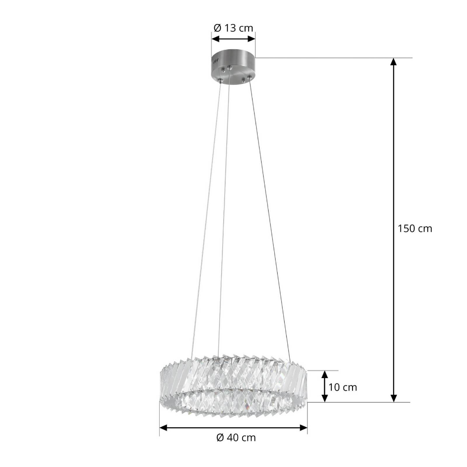 Suspension en verre designLED, Glacis