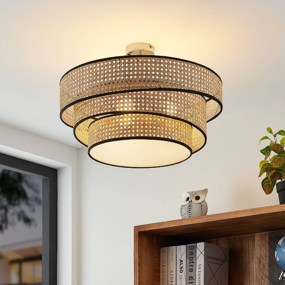 Plafonnier en bambou moderne, Elowen