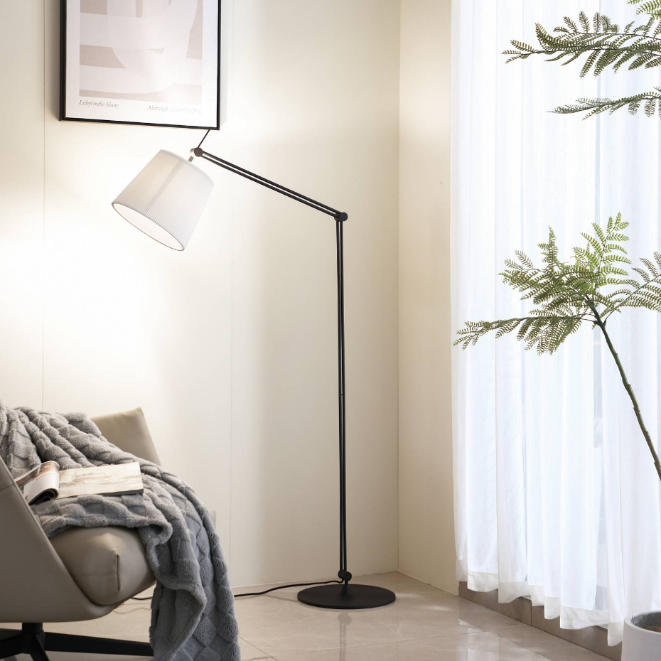 Lampadaire en métal moderne, Caelia