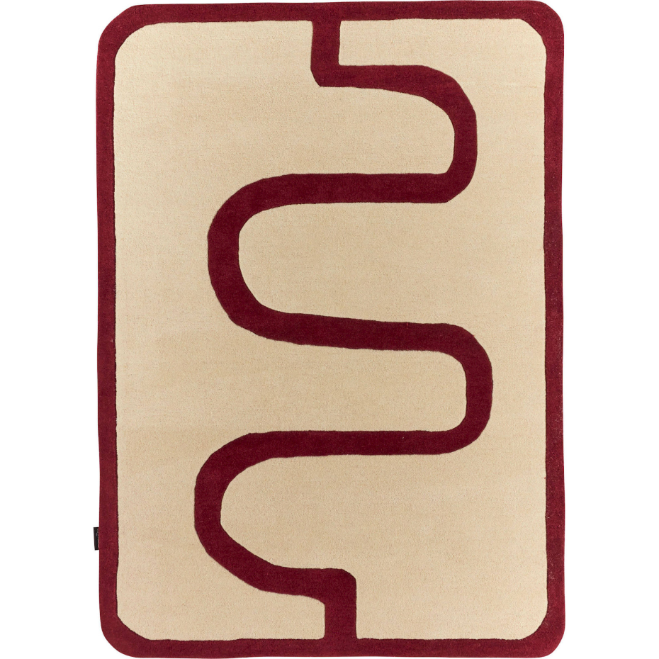 Tapis géométrique en laine et coton Pantone