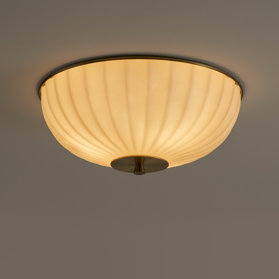 Plafonnier opaline, Canelé