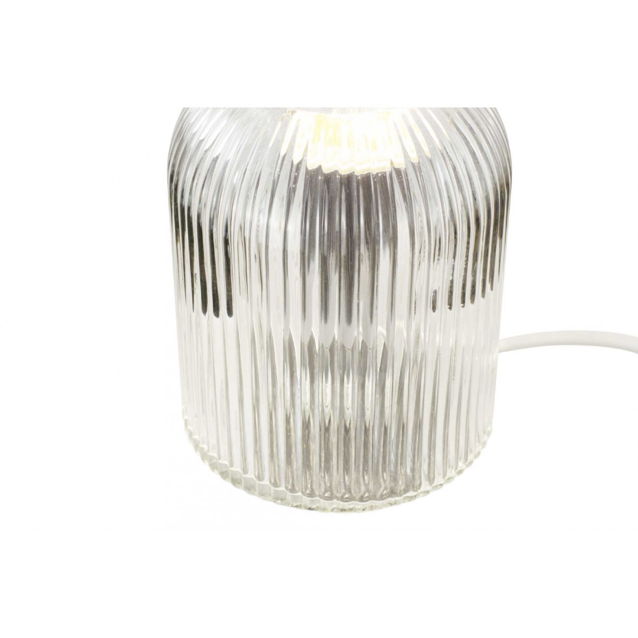 Lampe à poser en verre strié, CHARMY