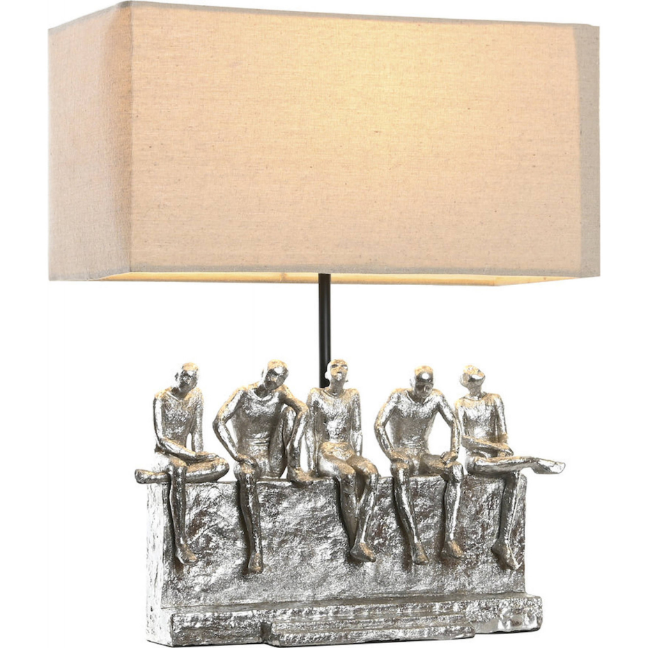 Lampe de table en résine avec silhouette décorative