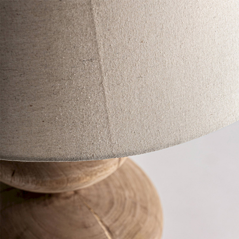 Lampe de salon en bois de manguier style colonial