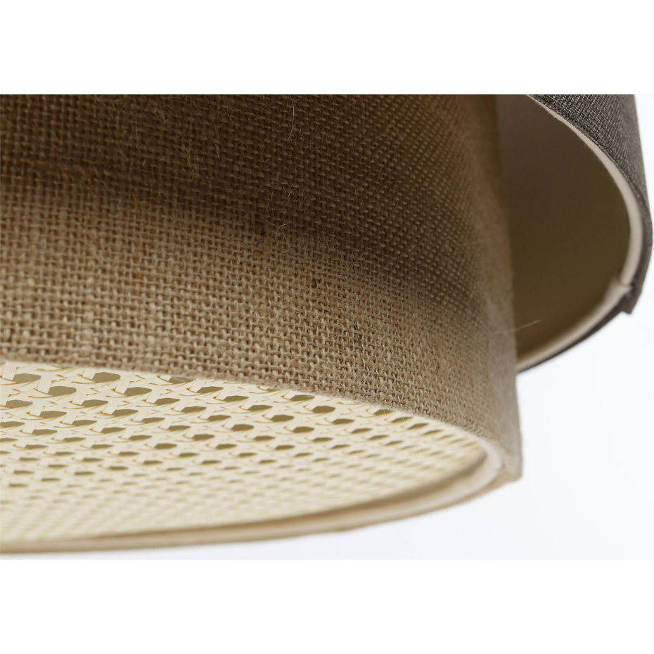 Suspension en tissu rond avec diffuseur rotin Boho Elegant