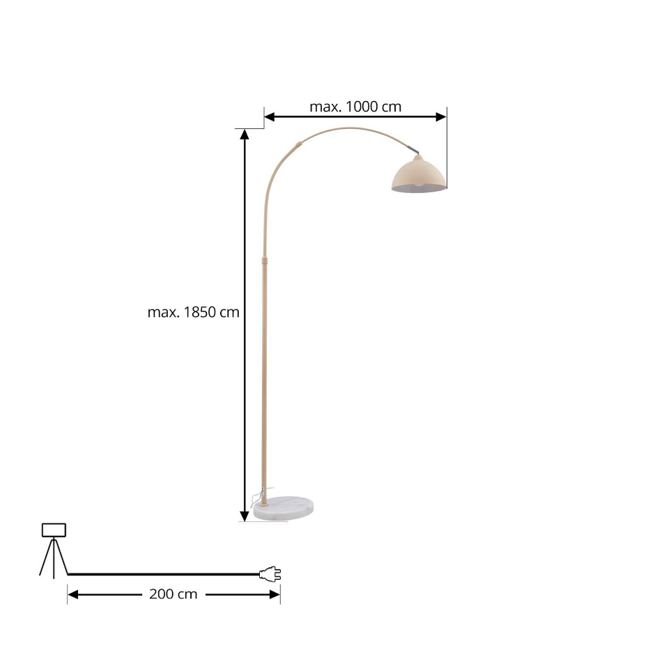 Lampadaire en métal moderne, Tonka