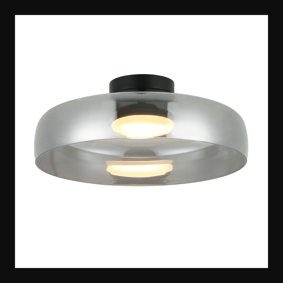Plafonnier LED en verre fumé - RICCARDO