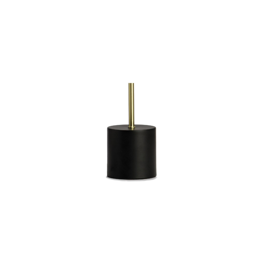 Lampe à poser vintage métal noir et doré -18x18x30cm