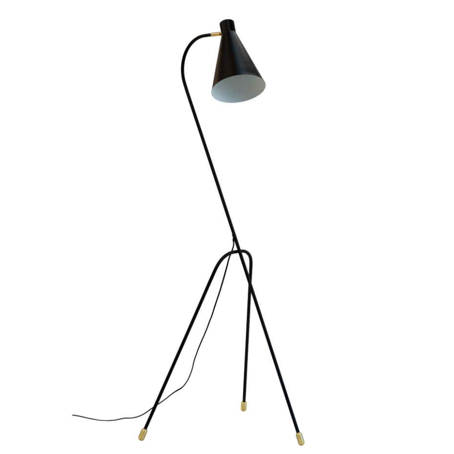 Lampadaire en métal noir MILES