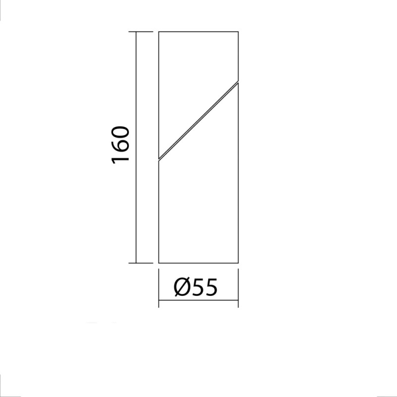Spot Cylindrique Artiste Métal Noir Mat Orientable