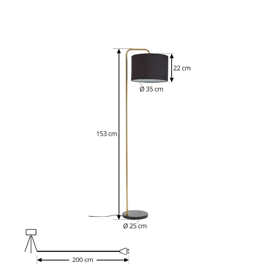 Lampadaire en textile moderne, Hillary