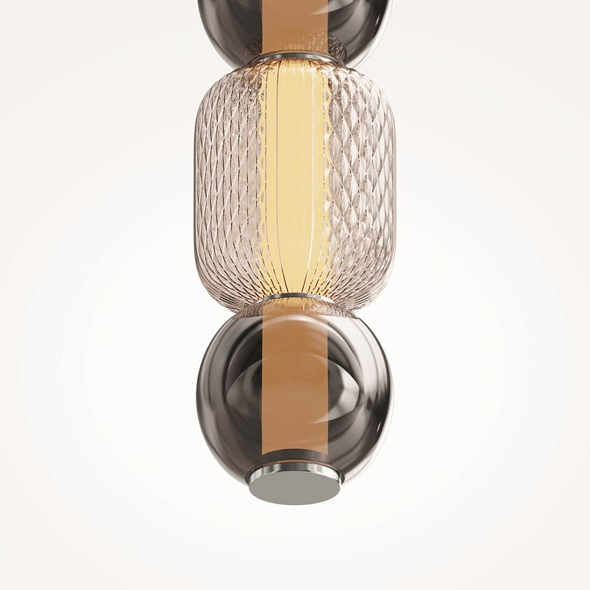 Suspension 1 lampe en verre taillé ADA
