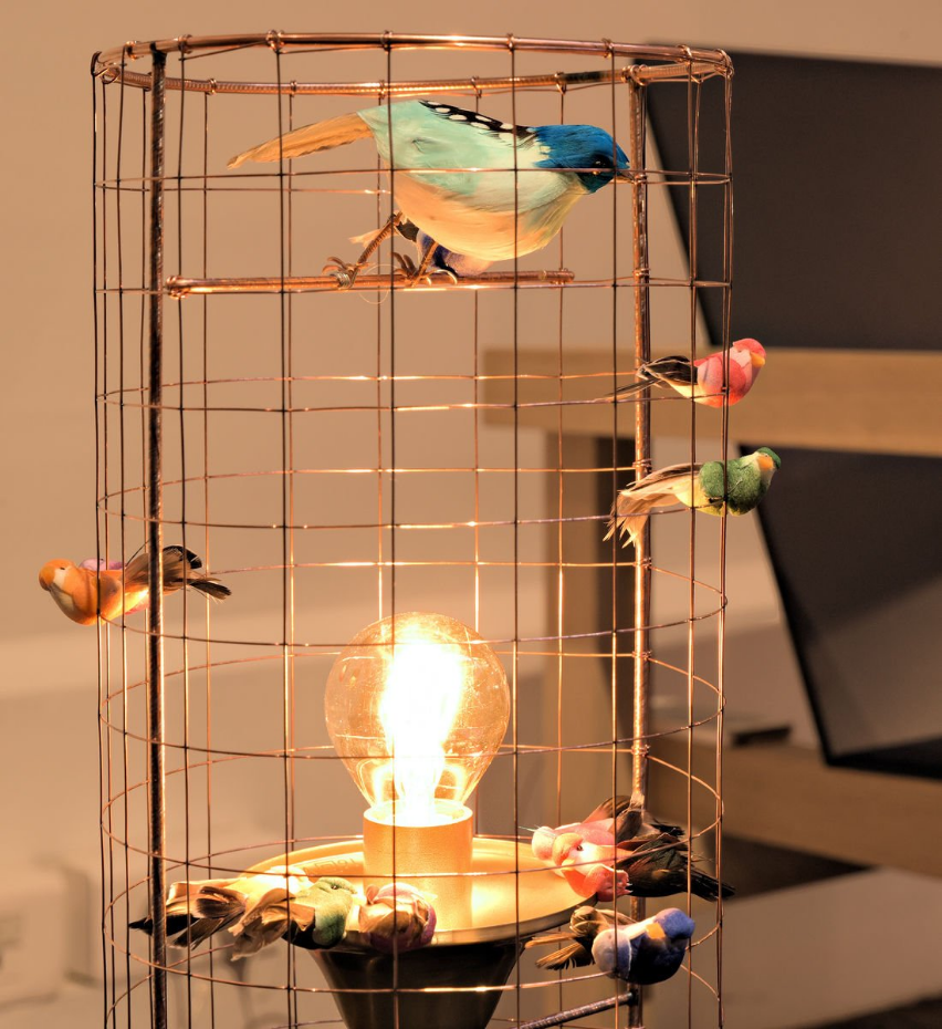 Mini lampe à poser volière