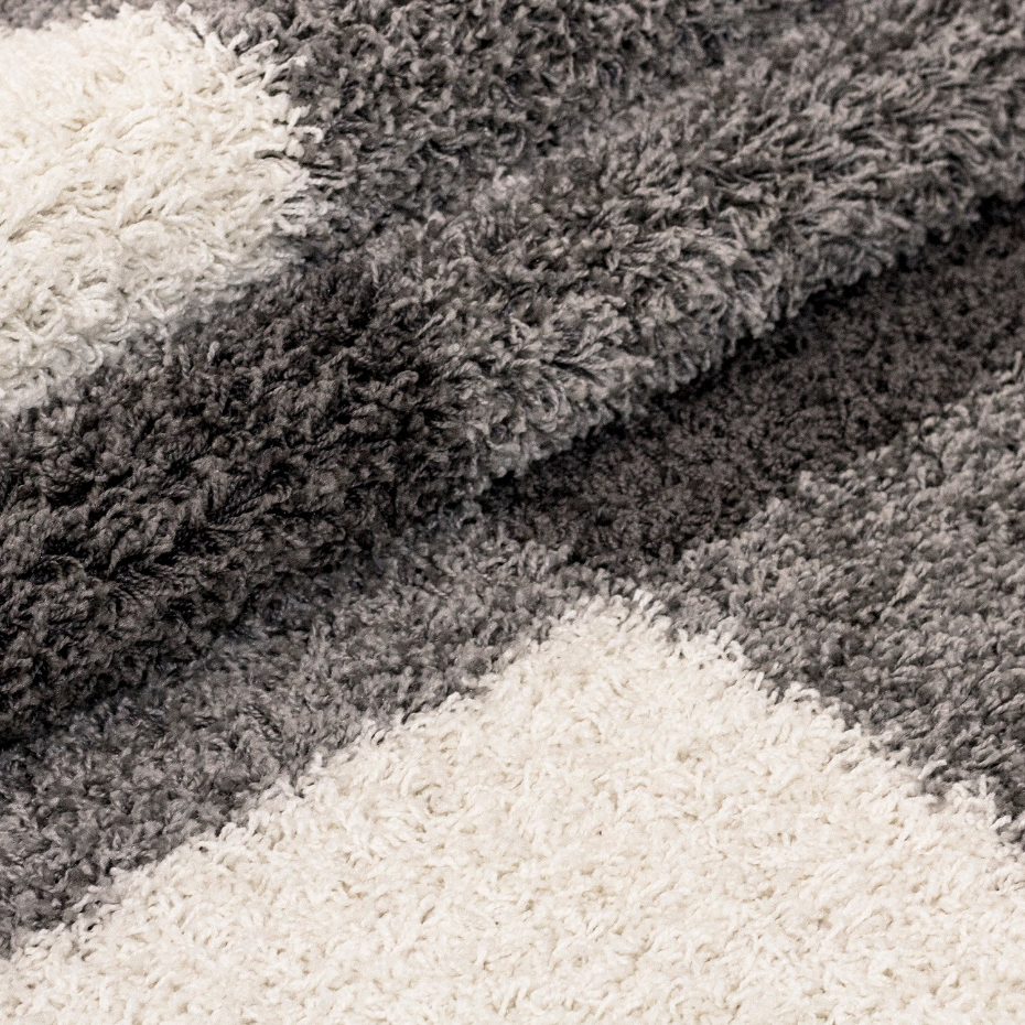 Tapis shaggy à motif géométrique GALA