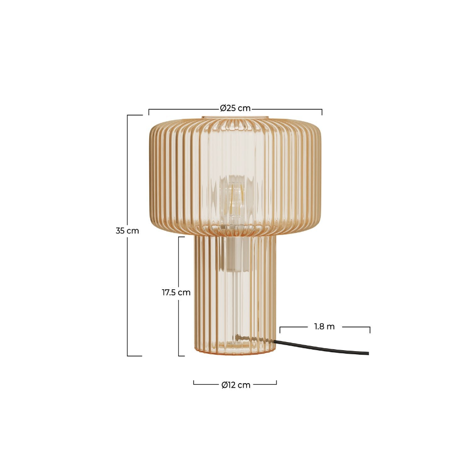 Lampe en verre cannelé - VERRA