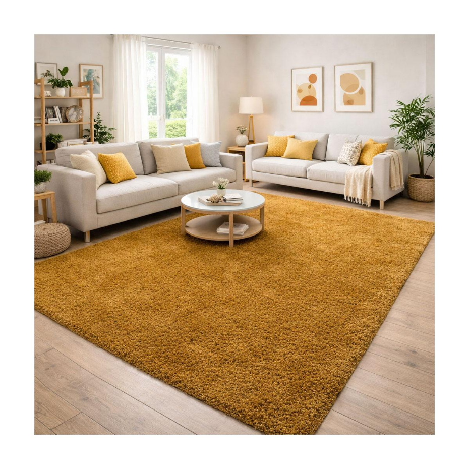 Tapis poils longs shaggy tissé motif uni UNI I