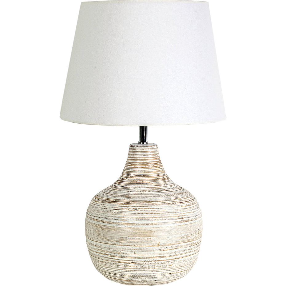 Lampe en bambou avec abat-jour rond
