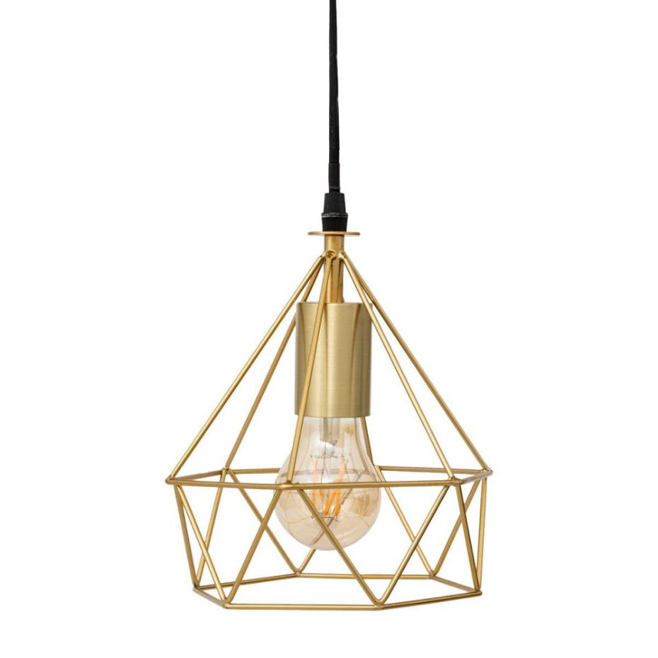 Suspension Métal Filaire Or 19 X 22