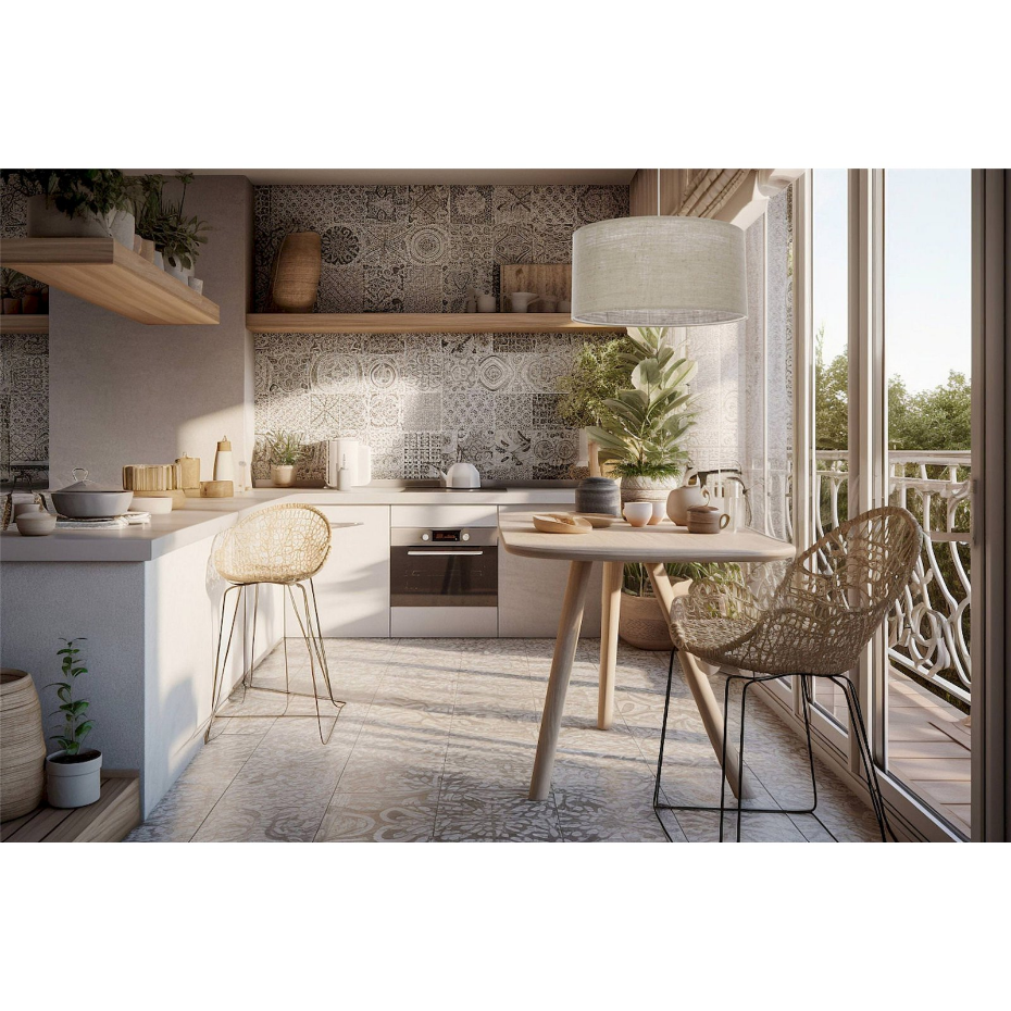 Suspension ronde en corde style boho Elegant