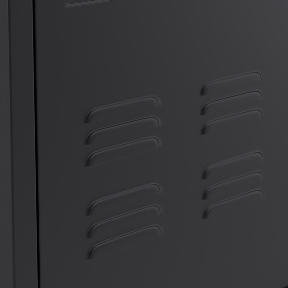 Armoire basse 2 portes en métal acier, Hiba